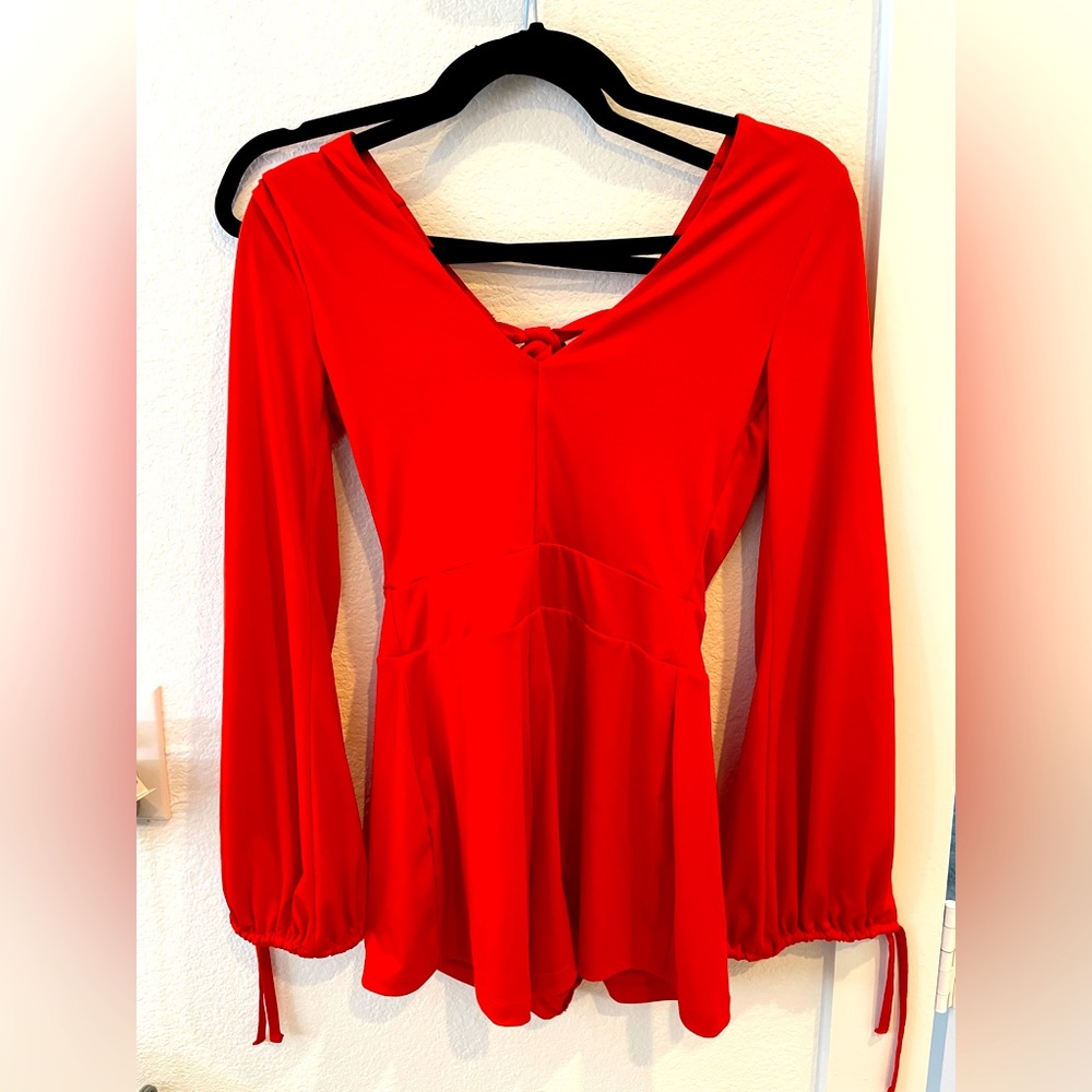 Guess red short jumpsuit
